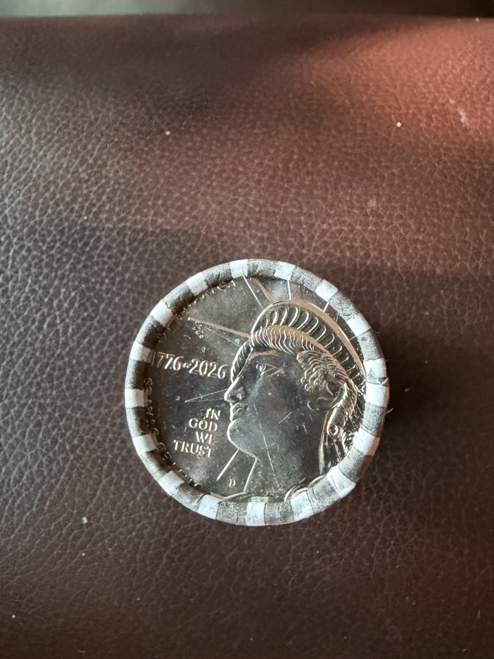 Uncirculated Gem Mint Roll of 250th Anniversary Half Dollars.